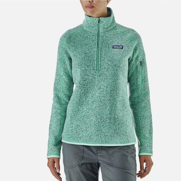 Patagonia Green Mint Better Sweater 1/4 Zip Pullover XS - Picture 1 of 7